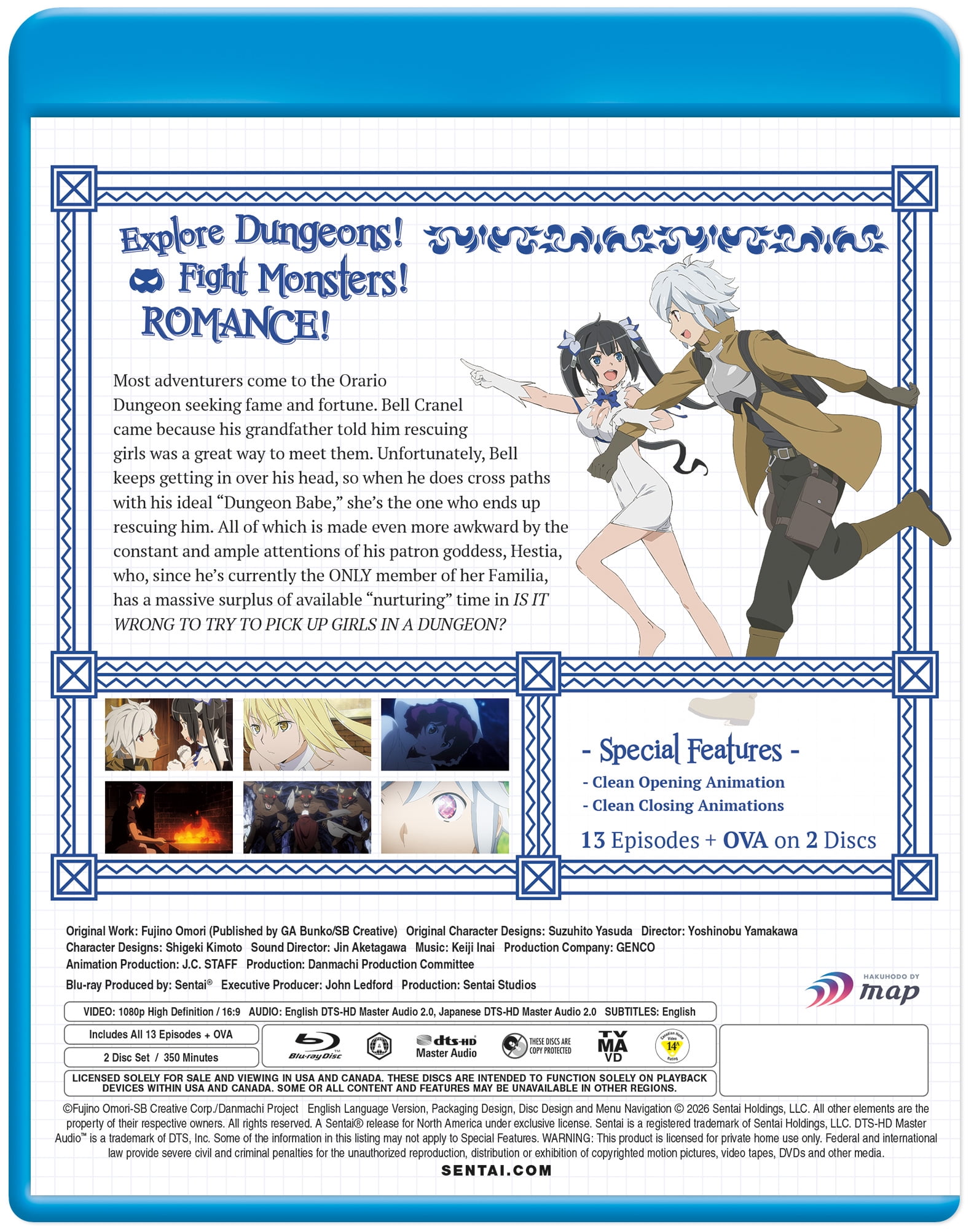 Is It Wrong to Try to Pick Up Girls in a Dungeon? Season 1 Collection&nbsp;(Blu-ray), Anime, AMC