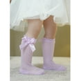 thumbnail image 6 of Dalrosia Baby Girls Knee High Socks Toddler Bow Mesh Long Stockings Infants Thin Socks For Spring Summer, 6 of 6