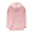thumbnail image 5 of New trends for her GaThRRgYP Sweatshirts for Women Plus Size,Women's Suede Solid Color Hooded Front Pocket Warm and Comfortable Top Pink S, 5 of 8