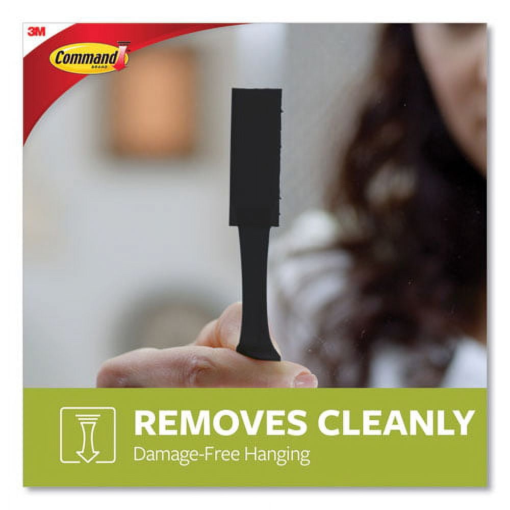 Picture Hanging Strips, Removable, Holds Up To 4 Lbs Per Pair, 0.75 X 3.65, Black, 4 Pairs/pack | Bundle of 5 Packs
