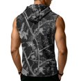 thumbnail image 7 of Men’s Athletic Sleeveless Hoodie with Drawstring Hood and Front Pocket Casual Loose Fit Camouflage Patterned Vest Top, 7 of 7