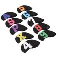 thumbnail image 2 of Club Head Cover, Universal Sizes Fit  Iron Head Cover Anti Scratch 10pcs Waterproof  For  Lovers For  Competition Black, 2 of 8