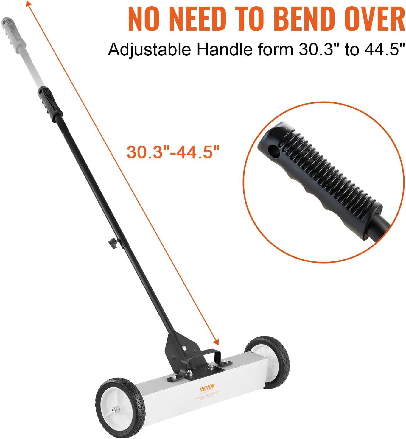 55Lbs Rolling Magnetic Sweeper with Wheels,Push-Type Magnetic Pick Up Sweeper, 36-inch Large Magnet Pickup Lawn Sweeper with Telescoping Handle, Easy Cleanup of Workshop Garage Yard