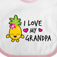 thumbnail image 4 of Inktastic I Love My Grandpa with Pineapple Girls Baby Bib, 4 of 4