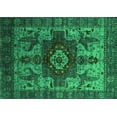 thumbnail image 1 of Ahgly Company Indoor Rectangle Oriental Green Industrial Area Rugs, 2' x 5', 1 of 4