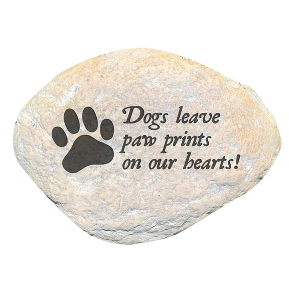 Dogs Leave Paw Prints on Our Hearts Memorial Stone, Dog Grave Marker