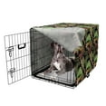 thumbnail image 5 of Tropical Dog Crate Cover, Chameleon Lizard and Wildflowers in an Exotic Scene Reptile, Easy to Use Pet Kennel Cover Small Dogs Puppies Kittens, 7 Sizes, Charcoal Grey Multicolor, by Ambesonne, 5 of 6