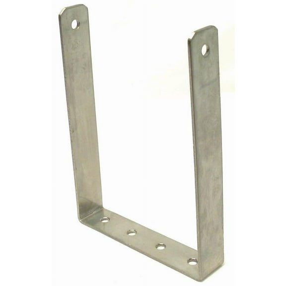 KALIBUR - 4-5/8" WIDE X 6-1/2" DEEP STAINLESS STEEL SINGLE HOLE EXTRA TALL BRACKET FOR MOUNTING CB RADIOS IN ROOF OR ON FLOOR