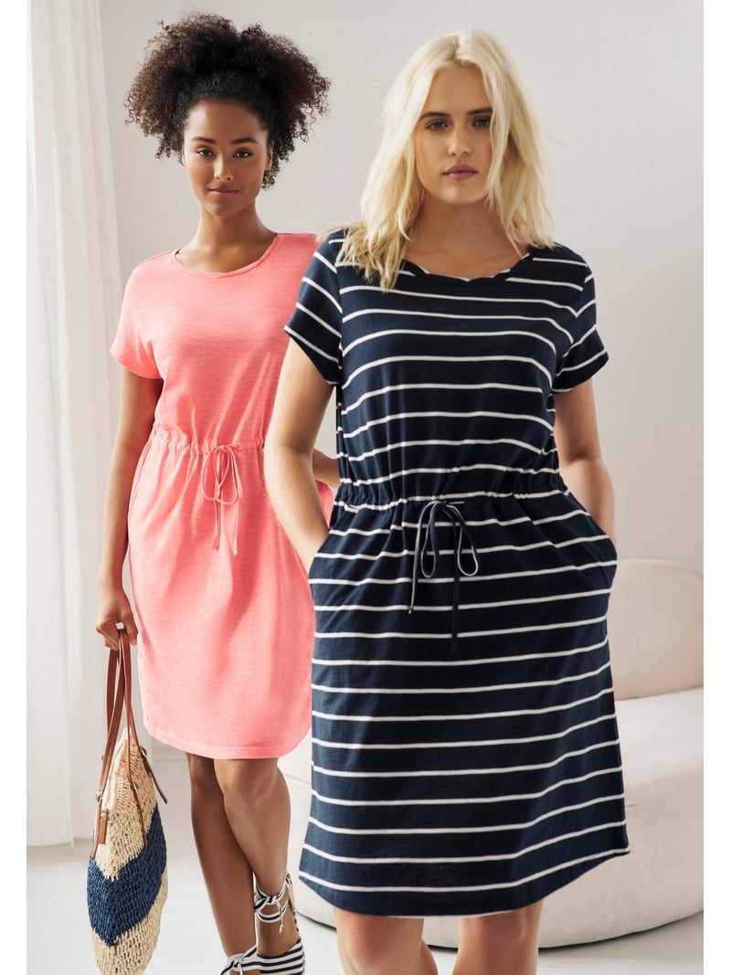 knit drawstring dress Brendie Knit Cotton Drawstring Maxi Dress S