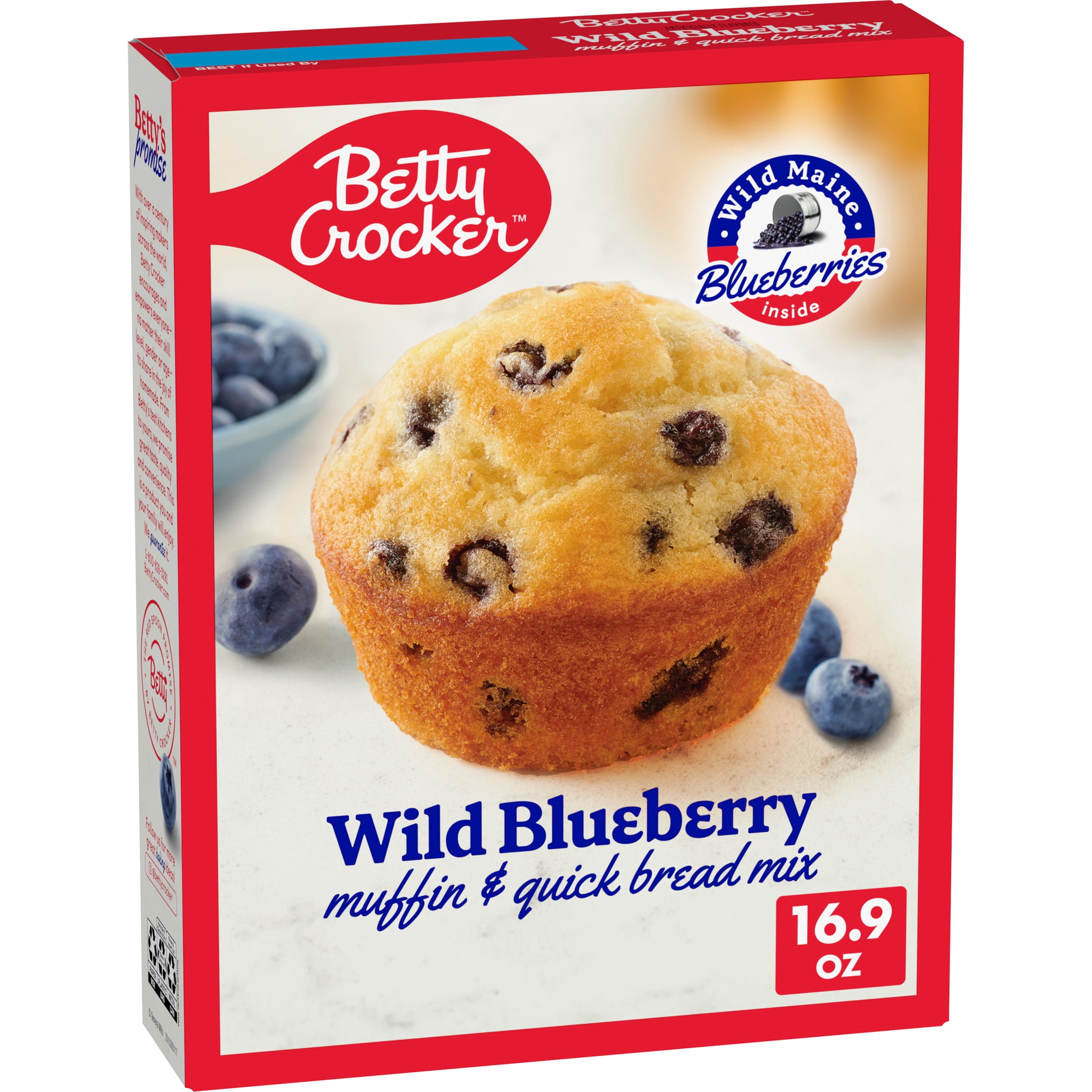 (6 pack) Betty Crocker Wild Blueberry Muffin and Quick Bread Mix, 16.9 oz