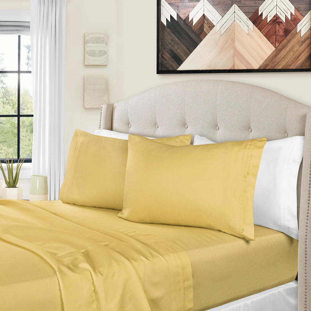 1500 Thread Count Egyptian Cotton Bedding Sheets & Pillowcases, 4-Piece