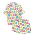 thumbnail image 4 of GHSOHS Sleepwear Pajamas for Women Set Pajama Sets for Women 2 Piece Sets Pajamas Floral Graphic Short Sleeve Button Shirt and Shorts Pajama Set Sleepwear Pj Sets Lounge Sets Two Piece Shorts Set, 4 of 5