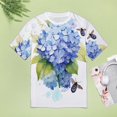 thumbnail image 5 of Bee And Flowers T-Shirt O Neck Retro Print Big Size T-Shirts Short Sleeve Tees Womens Pretty Design, 5 of 5