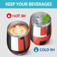 thumbnail image 4 of 12oz Stemless Wine Tumblers Red and Black Modern Art Geometric Vacuum Insulated Stainless Steel Travel Tumbler Cups Mug with Lid and Straw for Champaign,Cocktail,Beer with Cleaning Brush, 4 of 5