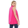 thumbnail image 3 of Women's Casual Solid Comfy Sleeveless Draped Open Front Cardigan S-3XL, 3 of 5
