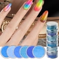 thumbnail image 1 of DFC Solid Nail Powder Rainbow Color Nail Powder Multi MirrorPowder Nail Paint Glitter Fairy Dust Nail Decoration Pigment Nail Powder Color Glow Powder Glitter Pearl High Gloss Nail, 1 of 7