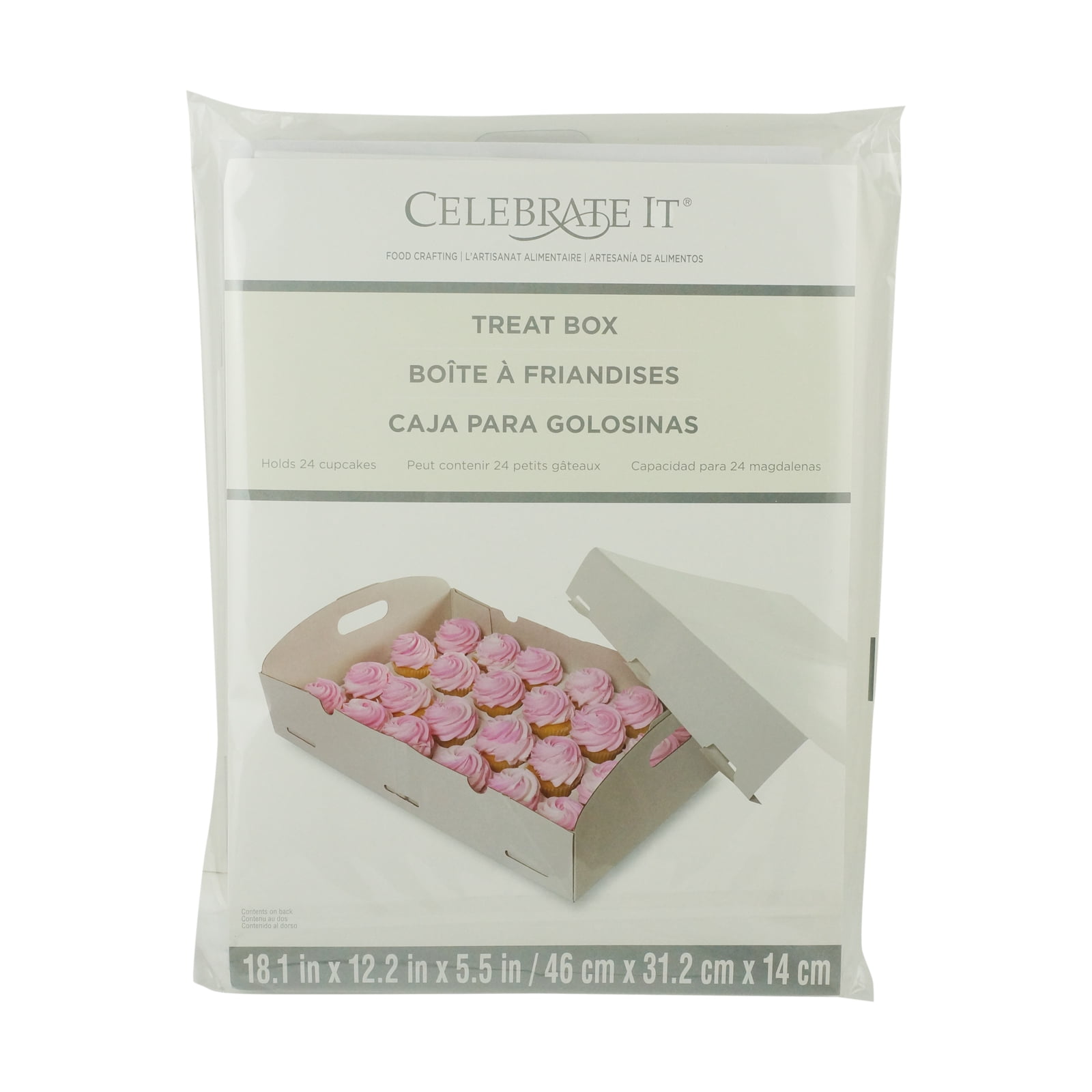 Sturdy 24-Count Cupcake Treat Box with Dessert Inserts by