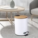 thumbnail image 5 of Kearding Cubo de basura de pie, cubo de basura multifuncional de gran capacidad para baño, cocina, sala de estar y oficina Almacenamiento y organización del hogar 3L/Negro/(17*23.5 cm), 5 of 6