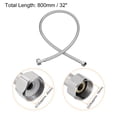 thumbnail image 2 of Uxcell 32 Inch Long Faucet Supply Line Connector, G3/8 Female x G1/2 Female 304 Stainless Steel Water Supply Hose, 2 of 5