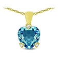 thumbnail image 2 of Star K� 7mm Genuine Blue Topaz Small Heart Shape Love Pendant Necklace, 2 of 9