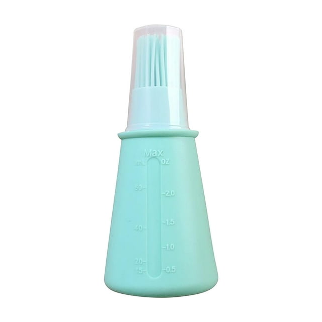 Fiudx Cepillo para Botellas de Aceite, Apto para Uso Alimentario, Mango Antideslizante Resistente a Altas Temperaturas, Colores Rojo, Azul, Verde y Naranja, Ideal para Barbacoas, Control de Aceite, A