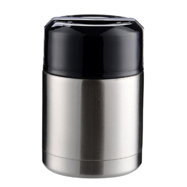 Termo de acero inoxidable para alimentos calientes, recipiente para sopa, recipiente aislante para comida caliente. Plata 1000ml