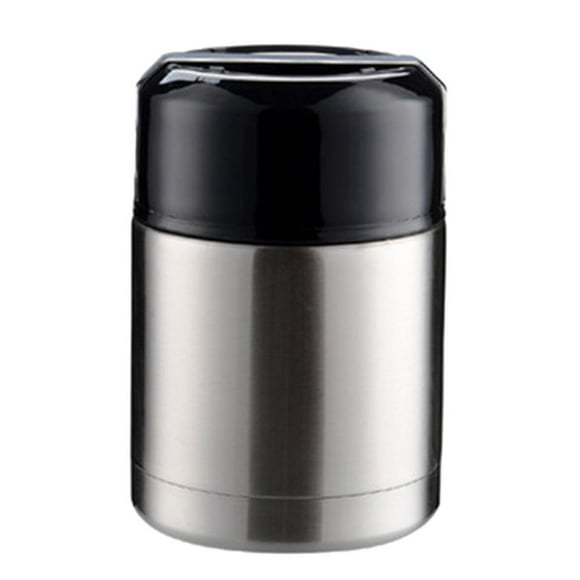 Termo de acero inoxidable para alimentos calientes, recipiente para sopa, recipiente aislante para comida caliente. Plata 1000ml