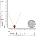 thumbnail image 6 of Gem Stone King 14K Yellow Gold Red Garnet Pendant Necklace for Women | 1.50 Cttw | Gemstone January Birthstone | Oval 8X6MM | With 18 inch Chain, 6 of 6