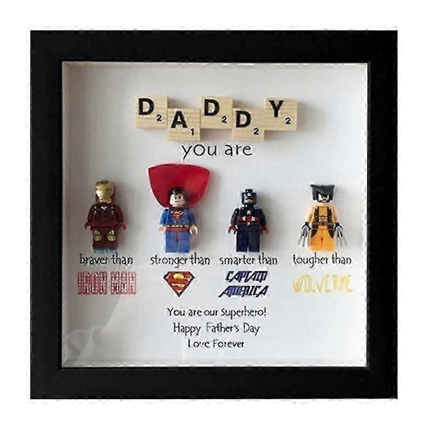 Superhero Photo Frame Wall Artwork Retro Cartoon Character Family Decoration
