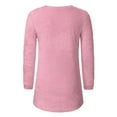 thumbnail image 5 of Hpapadks Oversized Sweaters for Women Round Neck Long Sleeve Comfortable Solid Color Knit Sweaters Top Womens Sweater Pink L, 5 of 7