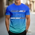 thumbnail image 2 of CONZONE Mens Tshirts Short Sleeve T-Shirts for Men Crew Neck Gradient Color Letter Graphic Casual Summer Tee Tops, 2 of 4
