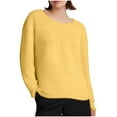 thumbnail image 2 of Dxzfnsa Women's Fashion Printed Loose Long Sleeve Blouse Lapel Button Casual Round Neck Top Shirts for Women Yellow-L, 2 of 3