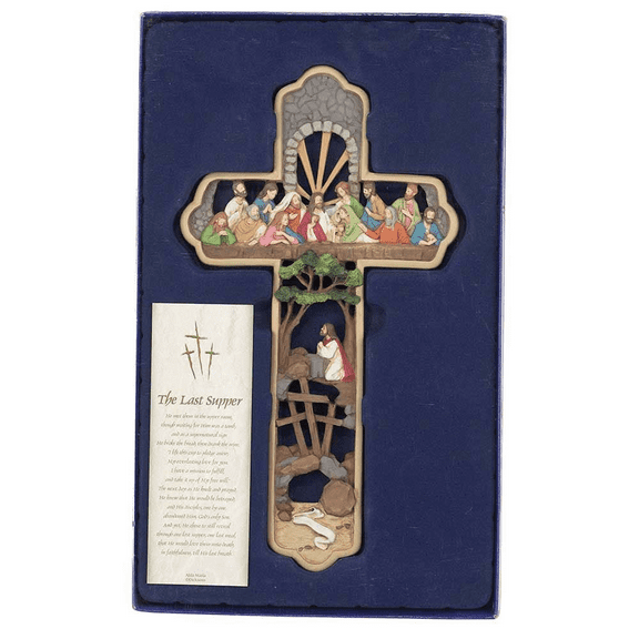 Last Supper Resin Wall Cross