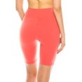thumbnail image 2 of ALWAYS Women's 8" High Waist Soft Athletic Yoga Legging Shorts Neon Coral One Size, 2 of 6
