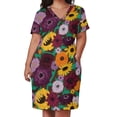 thumbnail image 3 of Vestido holgado con bolsillos y flores para piano, vestido ceñido, vestido bonito., 3 of 7