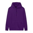 thumbnail image 3 of Vedolay Womens Sweatshirts Fashion 2023 Casual Oversized Loose Fit V-Neck Long Sleeves Pullover Sweatshirts Tunic Zip up Hoodie Y2k Purple,2XL, 3 of 3