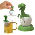 thumbnail image 1 of FEJANPON Funny Silicone Dinosaur Tea Strainer, Tea Infuser Ball Steeper (Green), 1 of 7