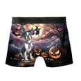 thumbnail image 2 of Spooky Halloween Night Witch Boston Terrier Glowing Pumpkins All Over Print Boxer Briefs Underwear for Men Dad Gentleman Dog Lover Gifts - 12015, 2 of 6