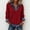 Wine, variant on Women Shirts Summer Long Sleeve Dressy Casual Work Blouses Lapel Collared Button Down Color Block Business Tops