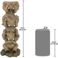 thumbnail image 1 of Elefantes apilados malvados Estatua coleccionable para sordos, mudos y ciegos, 25,5 cm, poliresina, paleta a todo color, ShuxiuWang 8390613654441, 1 of 1