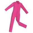 thumbnail image 6 of Xnihocha Kids Boys Girls Mock Neck Long Sleeve Unitard Leotard Full Length Body Suit Gymnastics Dance wear Rose 5-6, 6 of 7