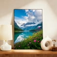 thumbnail image 2 of Arte de pared, pintura de paisaje natural verde para sala de estar y dormitorio, impresión de tela de fibra de alta definición, diseño resistente a la decoloración para oficina en casa, fácil de colg, 2 of 6