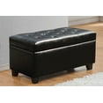 thumbnail image 1 of Tufted Storage Bench (Black PU Leather), 1 of 1