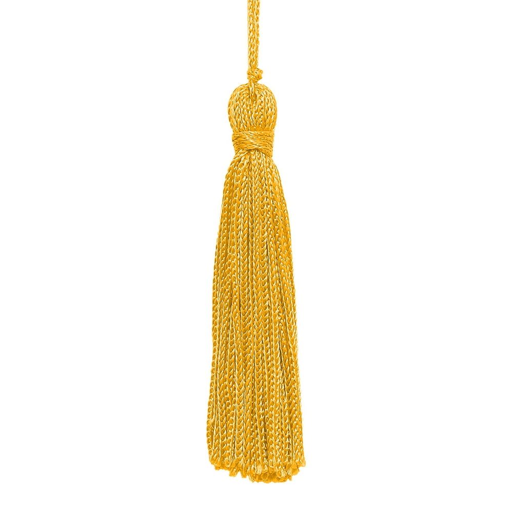 Set of 10 Flag Gold Chainette Tassel, 3 Inch Long with 1 Inch Loop