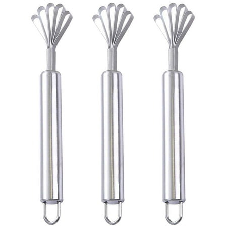 FELTECHELECTR Food Grating Tool Coconut Scrapers Stainless Steel Five-pronged Design Restaurants 3pcs