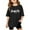 Black, variant on Sassy Little Soul Girls Shirts Short Sleeve Summer Oversized Letter Tops Casual Crewneck Basic Tees