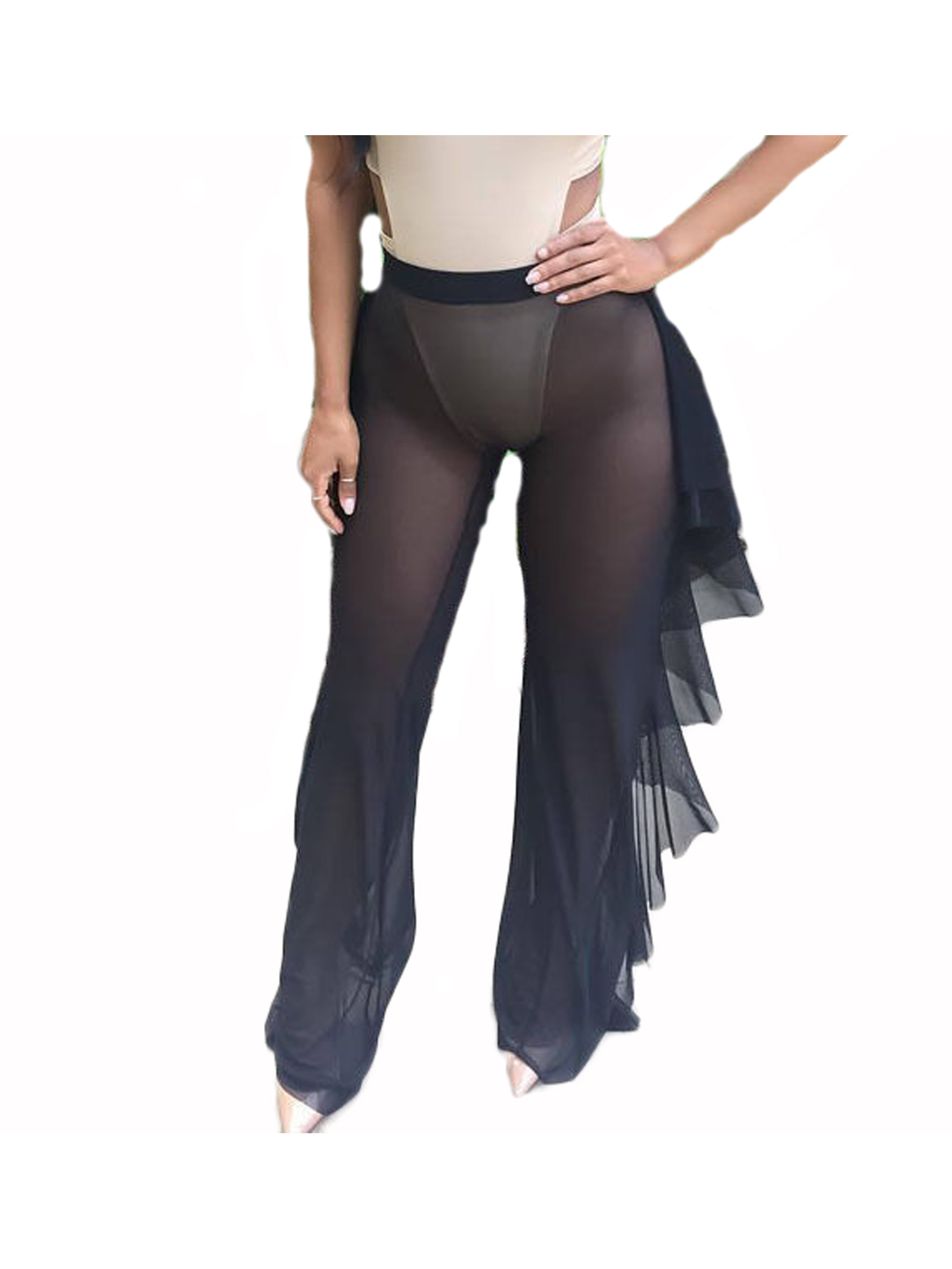Plus Size Women Mesh Sheer Bikini Cover 