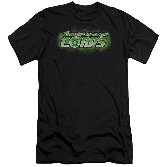 Green Lantern Gl Corps Title S/S Adult 30/1 T-Shirt Black