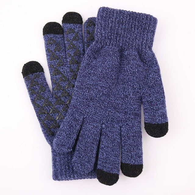 Roncen Unisex Winter Touch Screen Gloves, Soft Warm Fleece Lined with Knit Cuff for Texting & Outdoor Activities