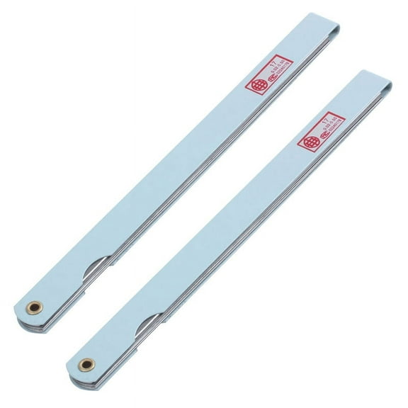 2X 200mm Long 17 Leaves 0.02mm-1.0mm Thick Measure Feeler Gauge Gage